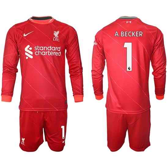 Men Liverpool Long Sleeve Soccer Jerseys 548